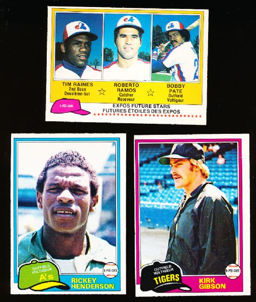1981 O-Pee-Chee Bsbl.- 180 Asst. Cards