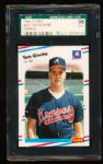 1988 Fleer Bsbl. #539 Tom Glavine RC, Braves- SGC Graded Mint 96.