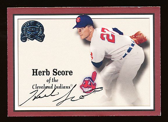 2000 Fleer Greats of the Game Bsbl. #26 Herb Score, Indians- Autographed