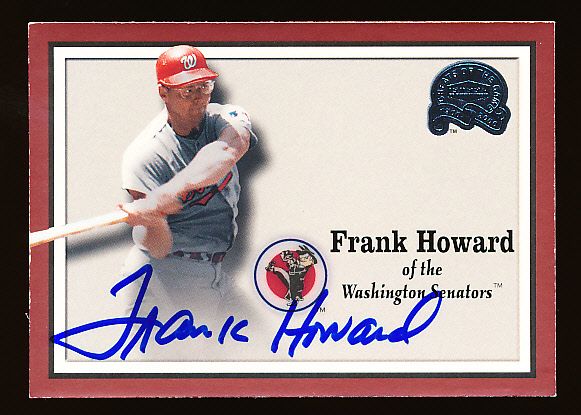 2000 Fleer Greats of the Game Bsbl. #77 Frank Howard, Senators- Autographed