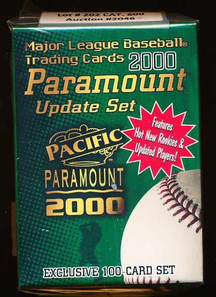 2000 Pacific Paramount Bsbl. Update- 1 Factory Set of 100 Cards