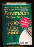 2000 Pacific Paramount Bsbl. Update- 1 Factory Set of 100 Cards