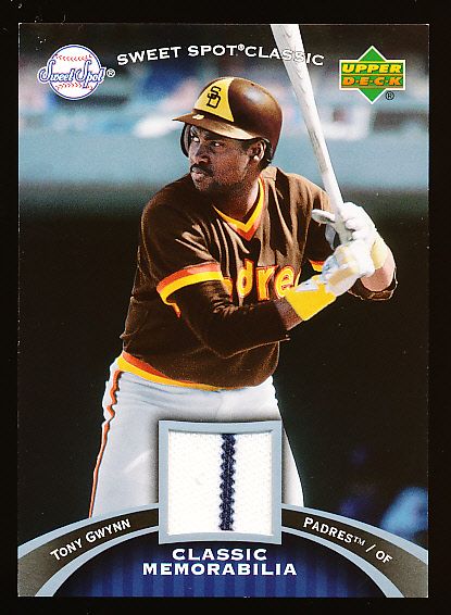 2007 Sweet Spot Classic Bsbl. “Classic Memorabilia” #GW Tony Gwynn, Padres