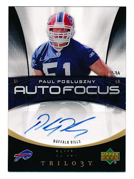 2007 NFL Trilogy Ftbl. “AutoFocus” #PP Paul Posluszny, Bills- #76/99