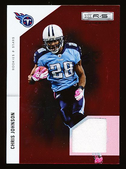 2011 Panini Rookies and Stars Ftbl. “Longevity Jersey” #143 Chris Johnson, Titans