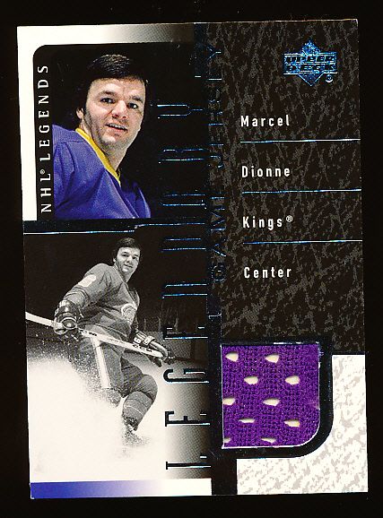 2000-01 Upper  Deck Legends Hockey “Legendary Game Jerseys” #MD Marcel Dionne SP, Kings