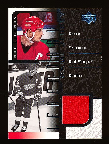 2000-01 Upper  Deck Legends Hockey “Legendary Game Jerseys” #SY Steve Yzerman, Red Wings