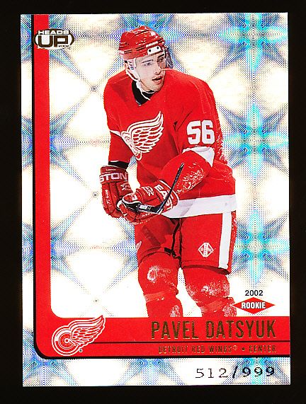 2001-02 Pacific Heads-Up Hockey #106 Pavel Datsyuk RC, Red Wings- #512/999.