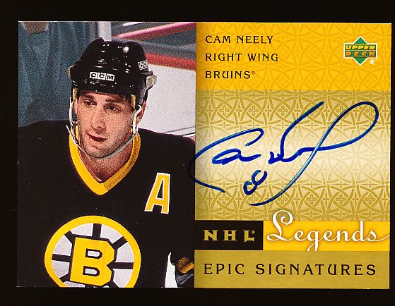 2001-02 Upper Deck Legends Hockey “Epic Signatures” #CN Cam Neely, Bruins