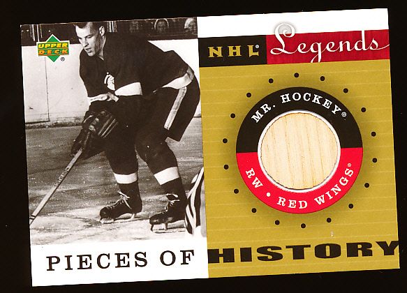 2001-02 Upper Deck Legends Hockey “Sticks”- #GH Gordie Howe, Red Wings