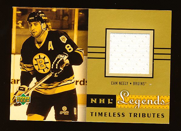 2001-02 Upper Deck Legends Hockey “Timeless Tributes Jersey” #CN Cam Neely, Bruins