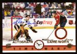 2003-04 Pacific Exhibit Hockey #220 Glenn Hall AU/ Dany Heatley JSY- #104/565