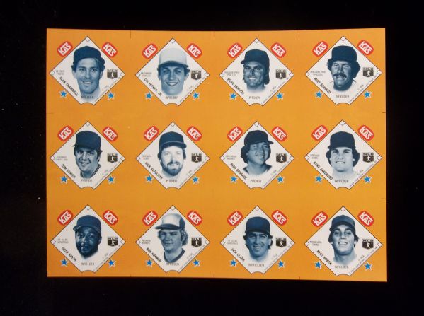 1985 KAS Bsbl. Discs- 1 Uncut Sheet of 12