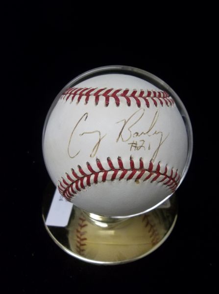 Cory Bailey Autographed Official NL Leonard Coleman Baseball