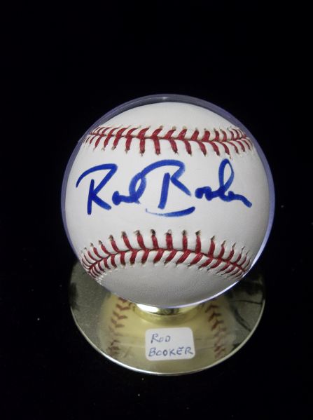 Rod Booker Autographed Official MLB Bud Selig Baseball