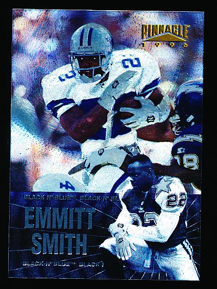 1996 Pinnacle Ftbl. “Black and Blue” #6 Emmitt Smith, Cowboys