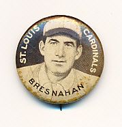 1910-12 P2 Sweet Caporal BB Pin- Bresnahan, St. Louis Cardinals