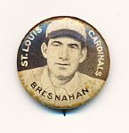 1910-12 P2 Sweet Caporal BB Pin- Bresnahan, St. Louis Cardinals