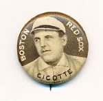 1910-12 P2 Sweet Caporal BB Pin- Ed Cicotte, Boston Red Sox
