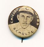 1910-12 P2 Sweet Caporal BB Pin- Schulte, Cubs