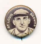 1910-12 P2 Sweet Caporal BB Pin- Bobby Wallace, Browns- With Cap- Small Letters