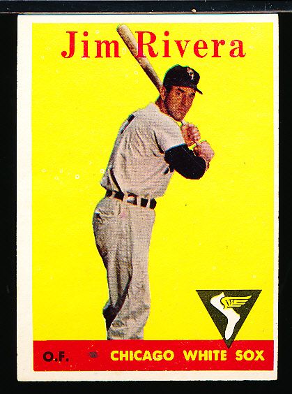 1958 Topps Baseball- #11 Jim Rivera, White Sox- Yellow Team Variation
