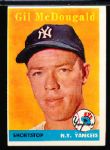 1958 Topps Baseball- #20 Gil McDougald, Yankees- Yellow Letter Variation 