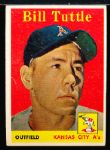 1958 Topps Baseball- #23 Bill Tuttle, KC A’s- Yellow Letter Variation