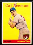 1958 Topps Baseball- #33 Cal Neeman, Cubs- Yellow Team Variation
