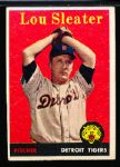 1958 Topps Baseball- #46 Lou Sleater, Tigers- Yellow Team Variation