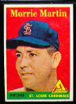 1958 Topps Baseball- #53 Morrie Martin, Cardinals- Yellow Letter Variation