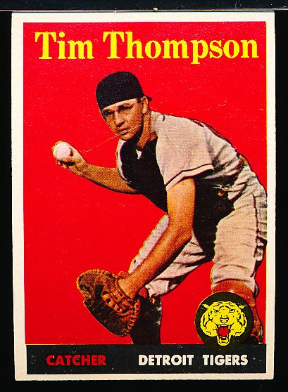 1958 Topps Baseball- #57 Tim Thompson, Tigers- Yellow Letter Variation