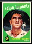 1959 Topps Baseball- #316 Ralph Lumenti, Washington- No Option Variation