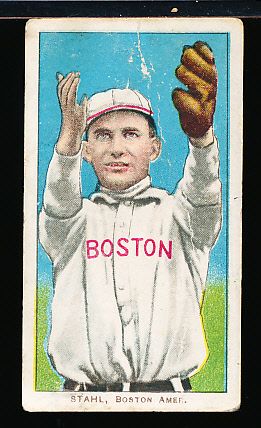 1909-11 T206 Bb- Stahl, Boston Amer- Glove Shows- Polar Bear back.