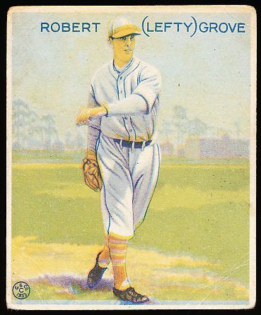 1933 Goudey Baseball- #220 Lefty Grove, A’s- Hall of Famer! 