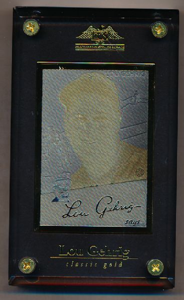 1995 Kayo/PCS Bsbl. “24 Kt. Gold”- 1934 Goudey #37 Lou Gehrig, Yankees Replica