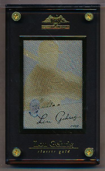 1995 Kayo/PCS Bsbl. “24 Kt. Gold”- 1934 Goudey #61 Lou Gehrig, Yankees Replica