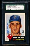 1991 Topps Archives 1953 Topps Bsbl. #134 Rube Walker, Dodgers- Autographed- SGC Certified/Slabbed Authentic