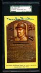 Duke Snider Gold Bsbl. HOF Plaque- Autographed- SGC Certified/ Slabbed Authentic