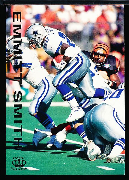 1995 Pacific Gridiron Ftbl. #86 Emmitt Smith, Cowboys- 4 Diff. Cards