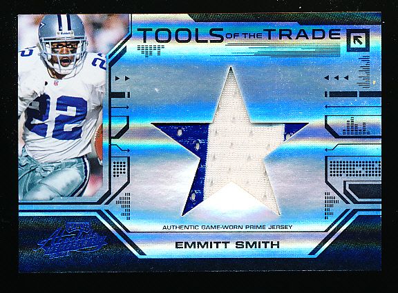 2008 Absolute Memorabilia Ftbl. “Tools of the Trade Materials Black Spectrum” #1 Emmitt Smith, Cowboys- #7/10!