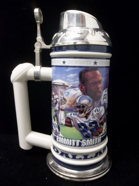 Danbury Mint Emmitt Smith, Cowboys- 9” Collector’s Stein
