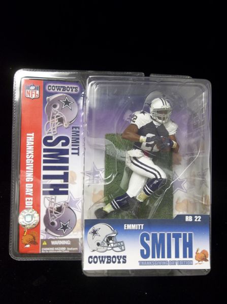McFarlane Ftbl. Figurine Custom Sports Figurines Repaint- Emmitt Smith, Cowboys- Thanksgiving Day Edition