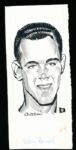 Murray Olderman Original Drawing- Valeriy Brumel, Olympic High Jump
