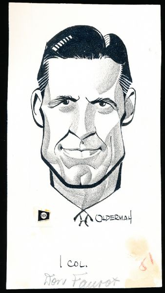 Murray Olderman Original Drawing- Don Faurot, Football