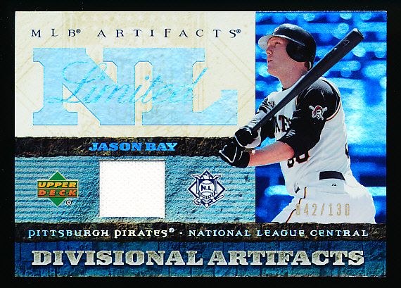 2007 Artifacts Bb- “Divisional Artifacts Limited”- #DA-JA Jason Bay, Pirates- #42/130
