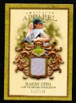 2007 Artifacts Bb- “MLB Apparel”- #MLB-BZ Barry Zito, A’s-#52/199