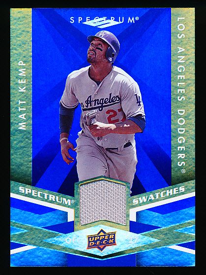 2009 Upper Deck Spectrum Bb- “Gold Jersey”- #SS-MK Matt Kemp, Dodgers