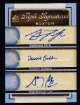 2012 SP Signature Edition Bb- “Triple Signatures”- #BOS35 Fife/ D. Gibson/ Lin, Red Sox Prospects