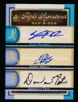 2012 SP Signature Edition Bb- “Triple Signatures”- #SD12 K. Blanks/ C. Kelly/ D. Tate, Padres Prospects